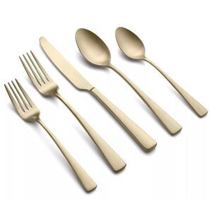 Cambridge Silversmith Champagne Plated 20 Piece Stainless steel Flatware Set New